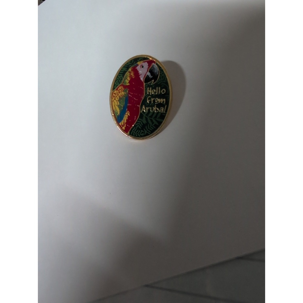 Aruba Hello From Aruba Parrot‎ Hat Lapel Pin Tie Tac
